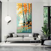 Painting by Numbers Panorama Autumn Birch by The River